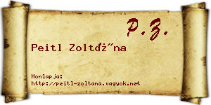 Peitl Zoltána névjegykártya